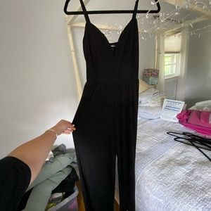 Express Size S Long Black Jumpsuit